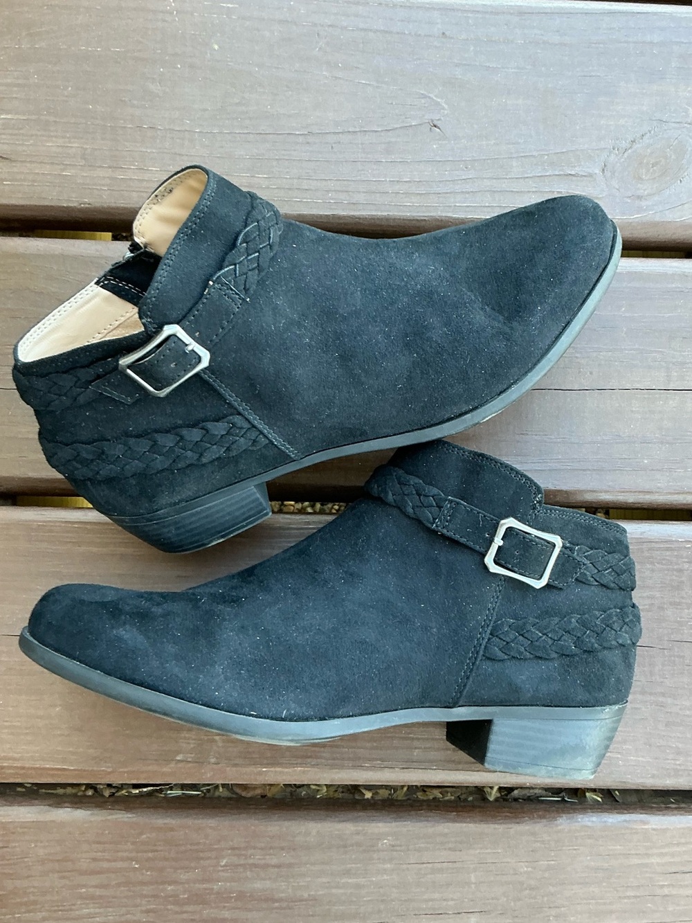 Black faux Suede Ankle Boots for larger feet 🖤🖤